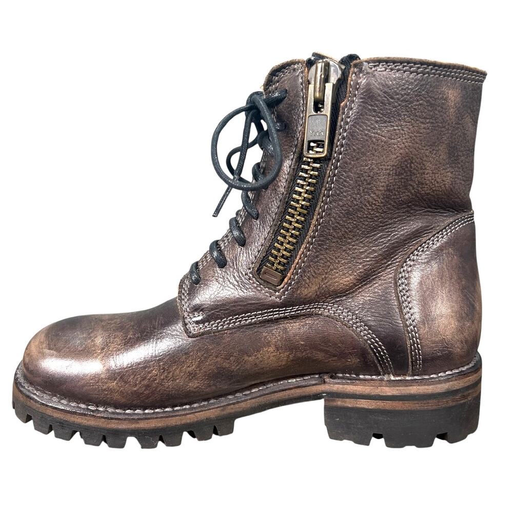 Bed Stu Women’s Tactic Trek Brown Distressed Combat Boot Size US 6.5 - Picture 2 of 10